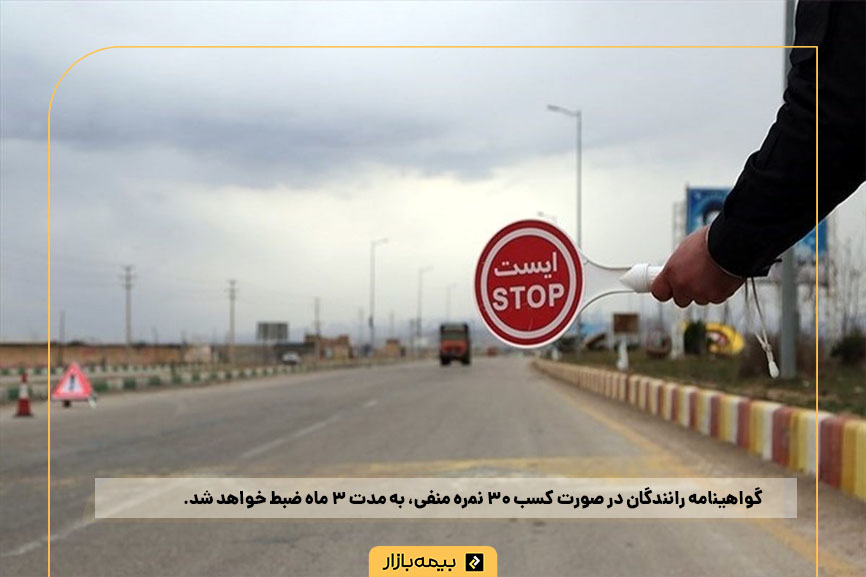 سقف نمره منفی گواهینامه