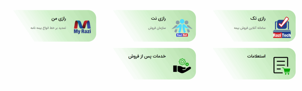 استعلام بیمه نامه های بیمه رازی